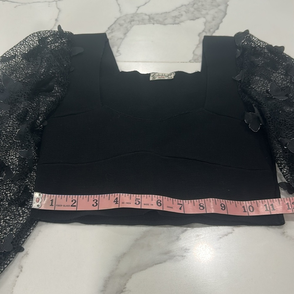 Free‎ People Intimately Flutter Cropped Black Top. Size S - Picture 11 of 15